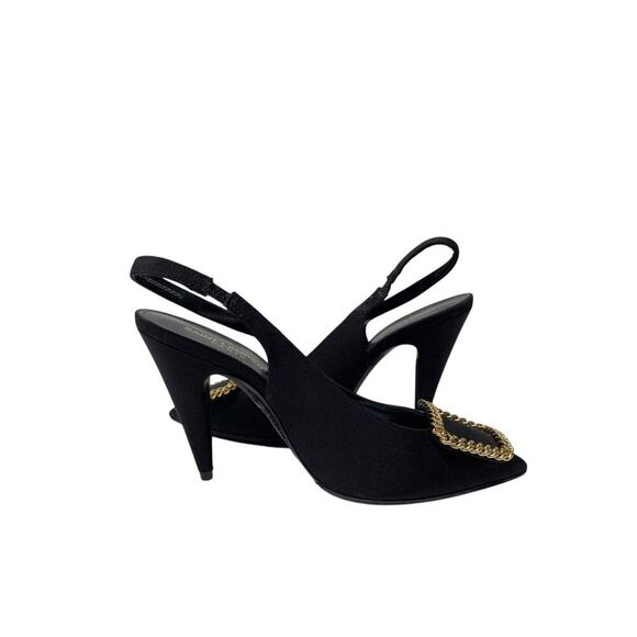 Yves Saint Laurent St Sulpice 95 slingback heels black sz 6.5/36.5 - Picture 5 of 14